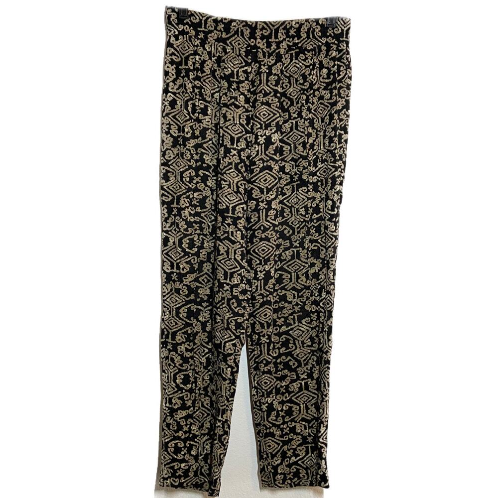 VTG Essay by Sharon Anthony Pants Pull-on Elastic Waistband High Rise Black 8